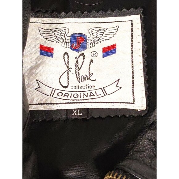 Vintage J Park Mens  Leather Jacket W Hood Bomber Biker Rock Steampunk XL - Picture 6 of 11